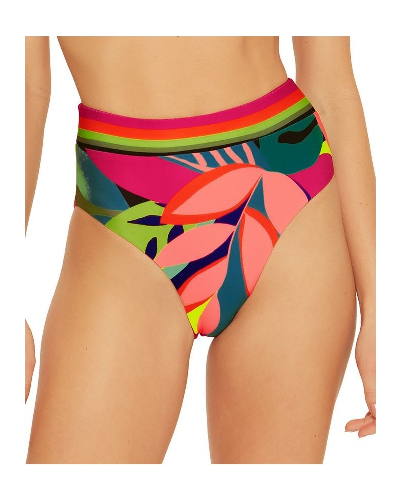 Women's Rainforest Banded High-Waist Bikini Bottoms Multi $53.90 Swimsuits
