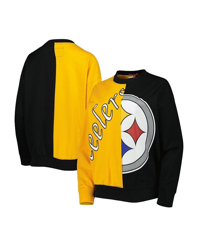 Women's Black Gold Pittsburgh Steelers Big Face Pullover Sweatshirt Black, Gold $45.00 Sweatshirts