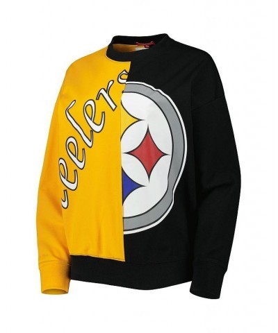 Women's Black Gold Pittsburgh Steelers Big Face Pullover Sweatshirt Black, Gold $45.00 Sweatshirts