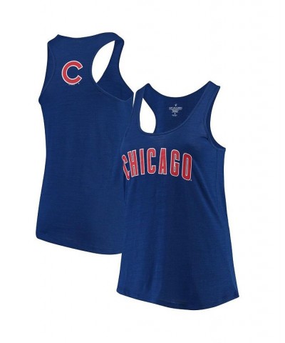 Women's Royal Chicago Cubs Plus Size Swing for the Fences Racerback Tank Top Royal $26.68 Tops