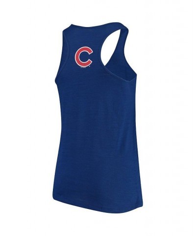 Women's Royal Chicago Cubs Plus Size Swing for the Fences Racerback Tank Top Royal $26.68 Tops