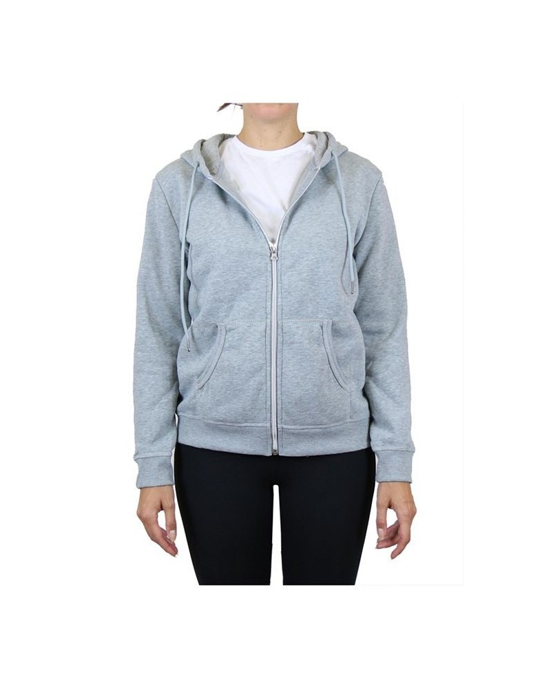 Women's Fleece-Lined Zip Hoodie Heather Grey $21.60 Sweatshirts