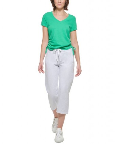 Calvin Klein Women's Sport Ruched Side Short Sleeve T-Shirt Clover $15.77 Tops