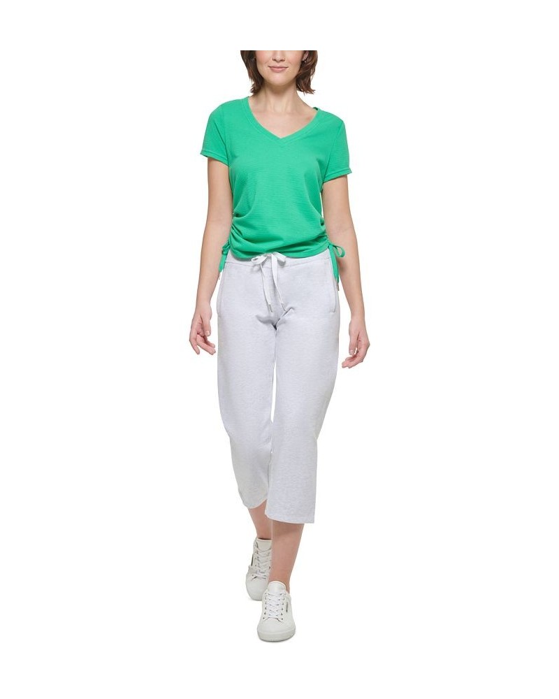 Calvin Klein Women's Sport Ruched Side Short Sleeve T-Shirt Clover $15.77 Tops