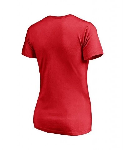 Women's Red St. Louis Cardinals Hometown V-Neck T-shirt Red $19.60 Tops