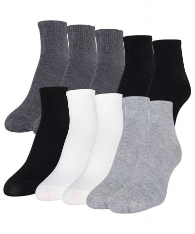 Women's 10-Pack Casual Cushion Heel And Toe Ankle Socks Gray $9.50 Socks
