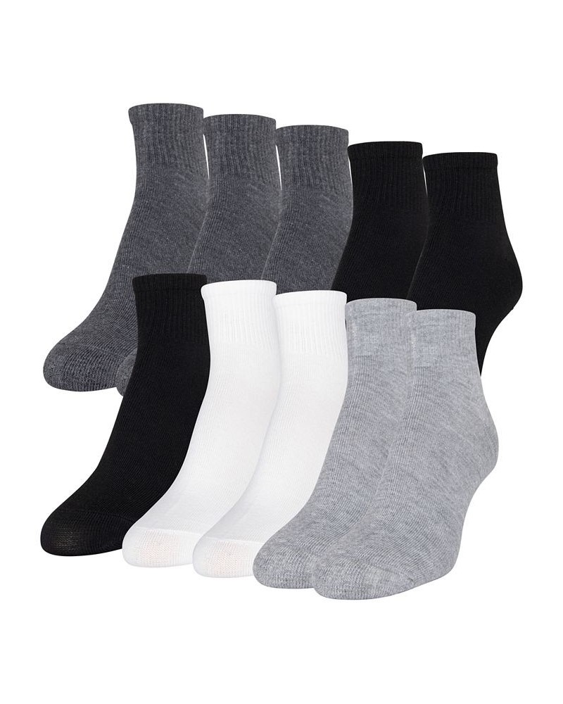 Women's 10-Pack Casual Cushion Heel And Toe Ankle Socks Gray $9.50 Socks