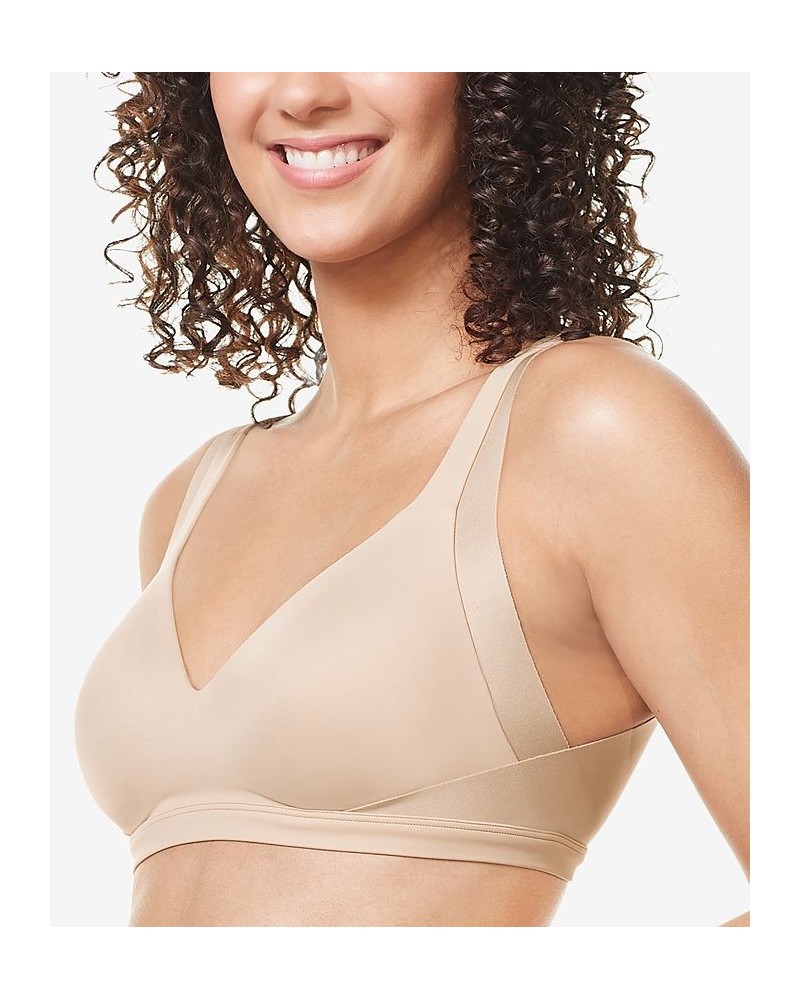 Warners No Side Effects Underarm and Back-Smoothing Comfort Wireless Lightly Lined T-Shirt Bra RA2231A Butterscotch $15.67 Bras