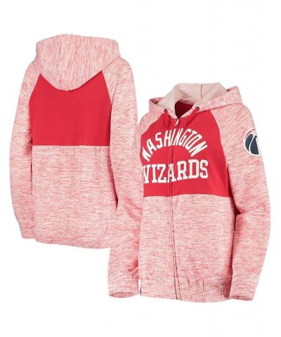 Women's Red Washington Wizards Space Dye Color Block Full-Zip Hoodie Red $33.14 Sweatshirts
