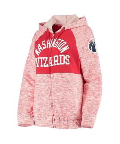 Women's Red Washington Wizards Space Dye Color Block Full-Zip Hoodie Red $33.14 Sweatshirts