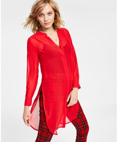 Women's Plaid High Rise Pull-On Leggings Red $17.87 Pants