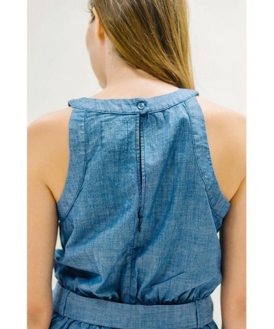 Womens' Halter Romper Blue Chambray $24.18 Shorts