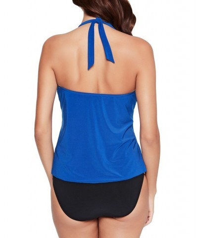 Mallory Halter Tankini Top Blue $43.20 Swimsuits