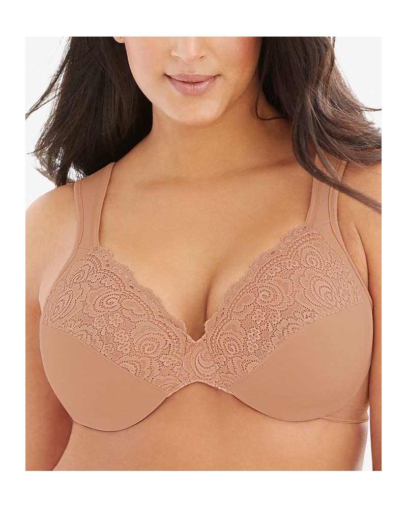 Women's Full Figure Plus Size Wonderwire Back Close Bra Cappuccino $26.11 Bras