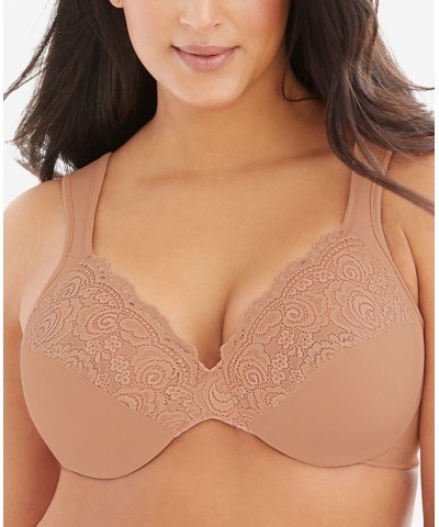 Women's Full Figure Plus Size Wonderwire Back Close Bra Cappuccino $26.11 Bras