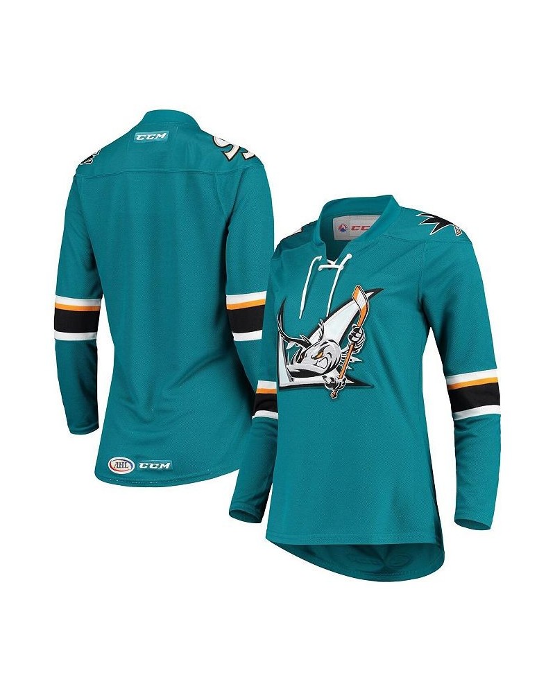 Women's Teal San Jose Barracuda Premier Home Jersey Teal $45.04 Jersey