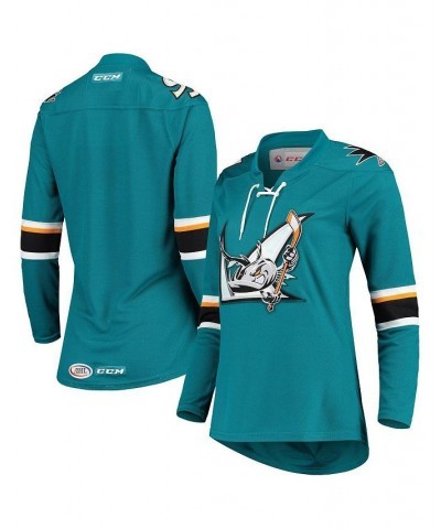 Women's Teal San Jose Barracuda Premier Home Jersey Teal $45.04 Jersey