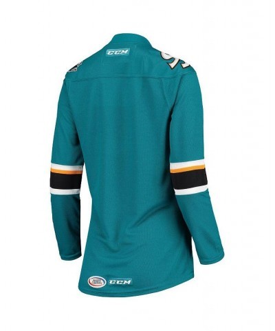 Women's Teal San Jose Barracuda Premier Home Jersey Teal $45.04 Jersey