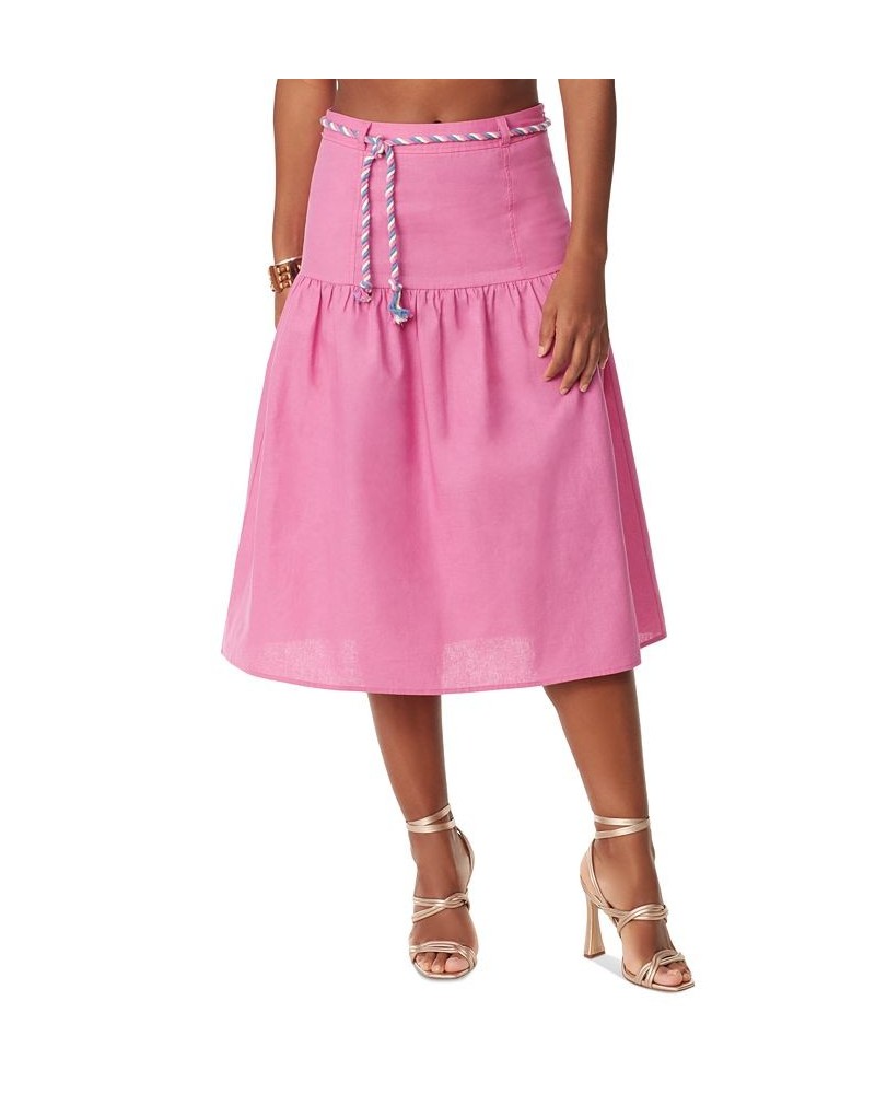 Women's Mylah Belted Midi Skirt Fiji Flower $47.17 Skirts