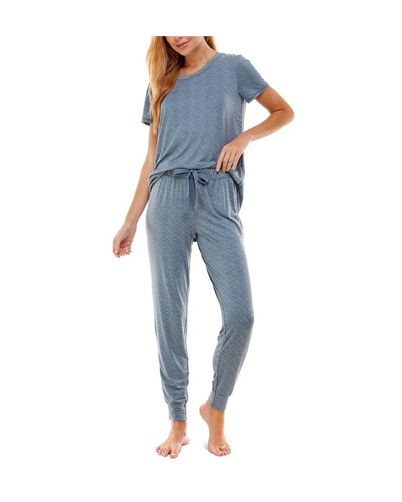 Printed Short Sleeve Top & Jogger Pajama Set Banshee Tie Dye $17.39 Sleepwear