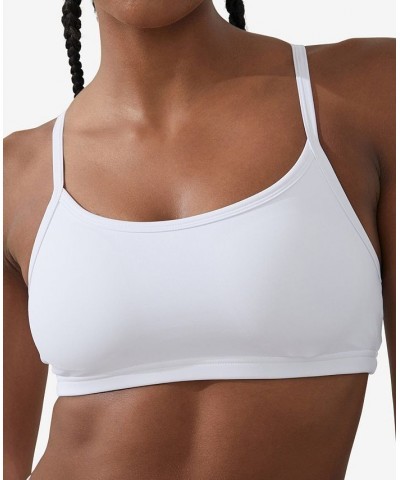 Women's Recycled Workout Crop Top White $17.84 Tops