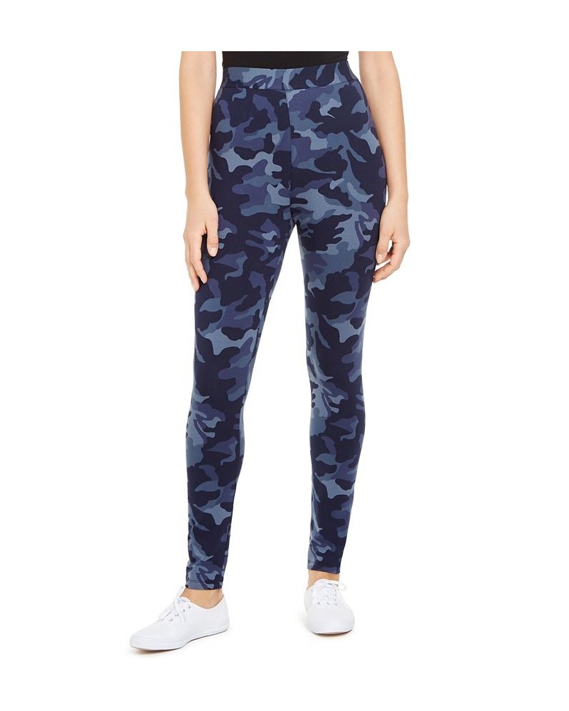 Petite Camo Daze Printed Leggings Camo Daze Blue $10.59 Pants