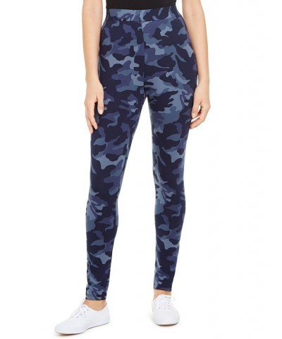 Petite Camo Daze Printed Leggings Camo Daze Blue $10.59 Pants