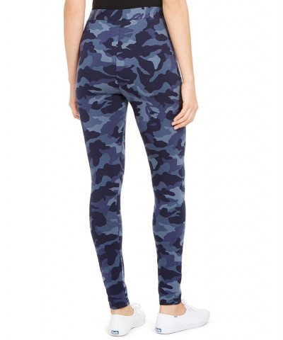 Petite Camo Daze Printed Leggings Camo Daze Blue $10.59 Pants