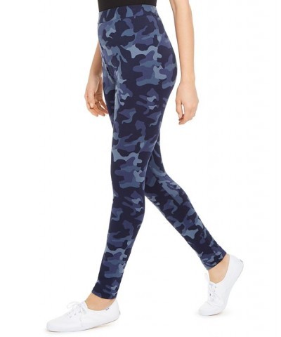 Petite Camo Daze Printed Leggings Camo Daze Blue $10.59 Pants