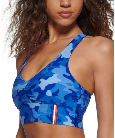 Women's Camo Racerback Sports Bra Lapis Multi $11.65 Bras