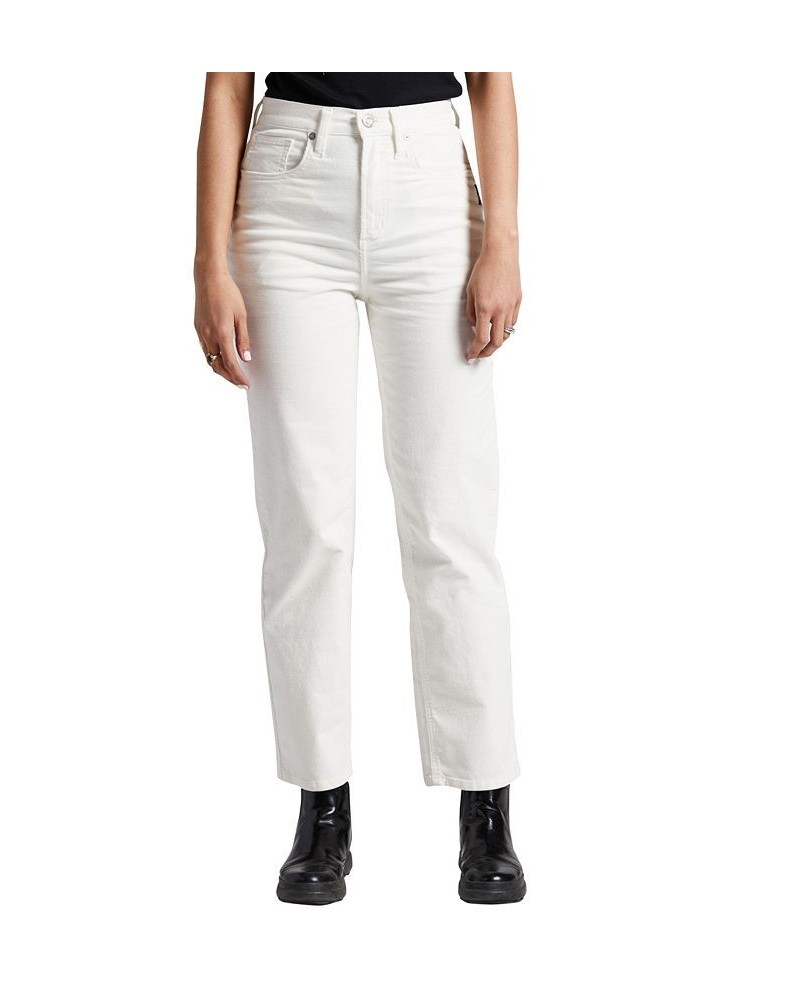 Women's Highly Desirable High Rise Straight Leg Pants White $40.48 Pants