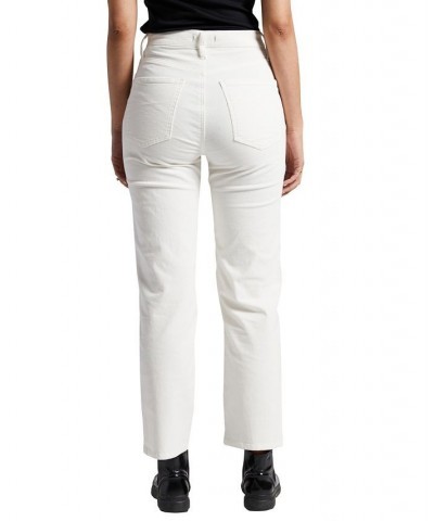 Women's Highly Desirable High Rise Straight Leg Pants White $40.48 Pants