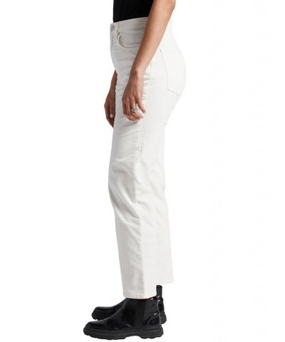 Women's Highly Desirable High Rise Straight Leg Pants White $40.48 Pants