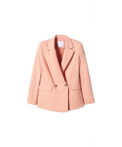 Women's Double-Breasted Blazer Pink $44.00 Jackets
