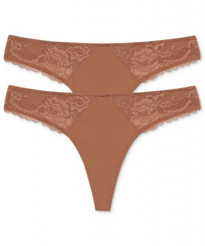 Women's Minx Thong 2-Pk Underwear Gleam $25.97 Panty