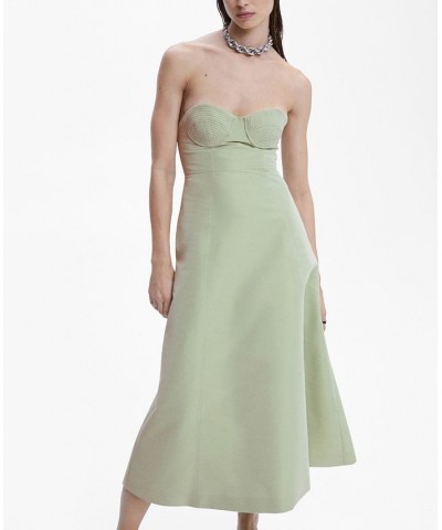 Women's Flared Corset Dress Pastel Green $63.00 Dresses