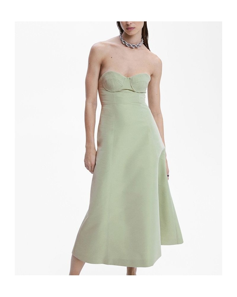 Women's Flared Corset Dress Pastel Green $63.00 Dresses