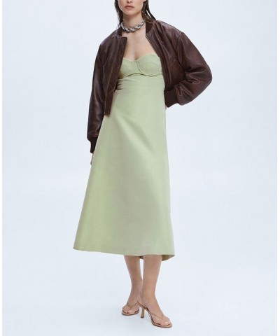 Women's Flared Corset Dress Pastel Green $63.00 Dresses