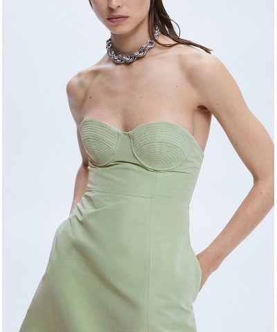 Women's Flared Corset Dress Pastel Green $63.00 Dresses