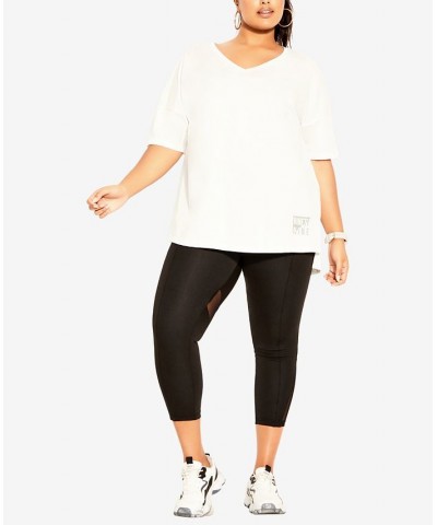 Trendy Plus Size Inspire T-shirt White $25.85 Tops