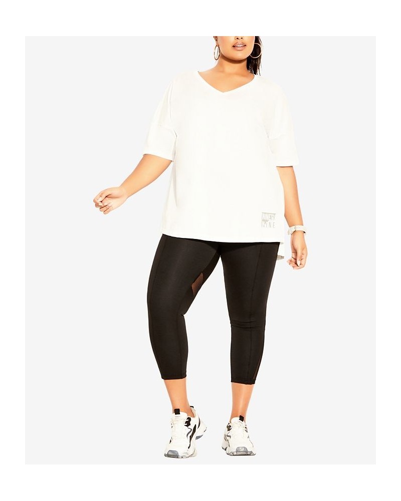 Trendy Plus Size Inspire T-shirt White $25.85 Tops