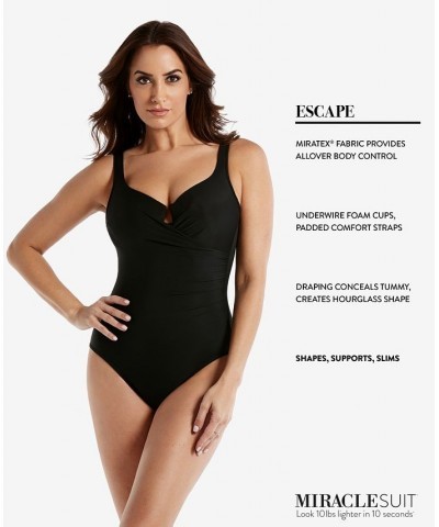 Must Have Escape One-Piece Allover Slimming Underwire Swimsuit Green $61.88 Swimsuits