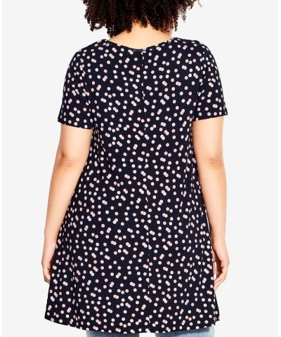 Plus Size Love Swing Print Tunic Black Multi Spot $31.05 Tops