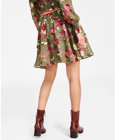 Women's Printed A-Line Skirt Reanna Rose C $11.41 Skirts