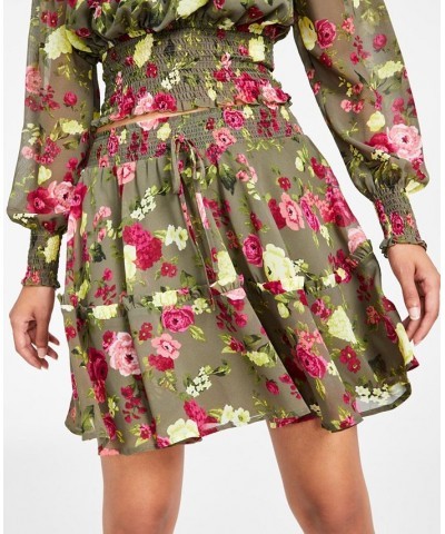 Women's Printed A-Line Skirt Reanna Rose C $11.41 Skirts