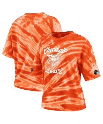 Women's Orange Chicago Bears Tie-Dye T-shirt Orange $22.00 Tops
