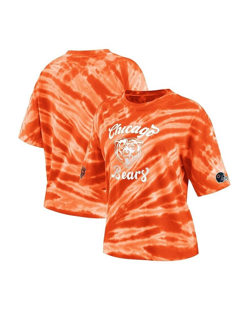 Women's Orange Chicago Bears Tie-Dye T-shirt Orange $22.00 Tops