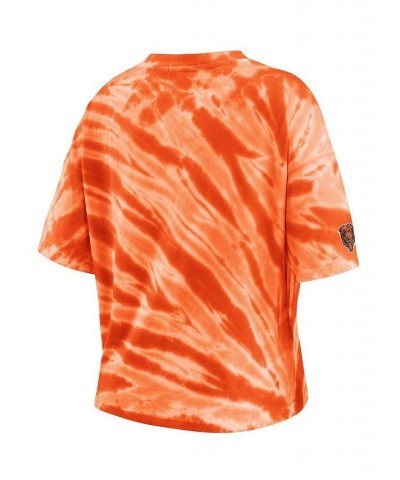 Women's Orange Chicago Bears Tie-Dye T-shirt Orange $22.00 Tops