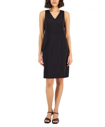 Women's Compression V-Neck Sheath Dress Anne Black $44.57 Dresses