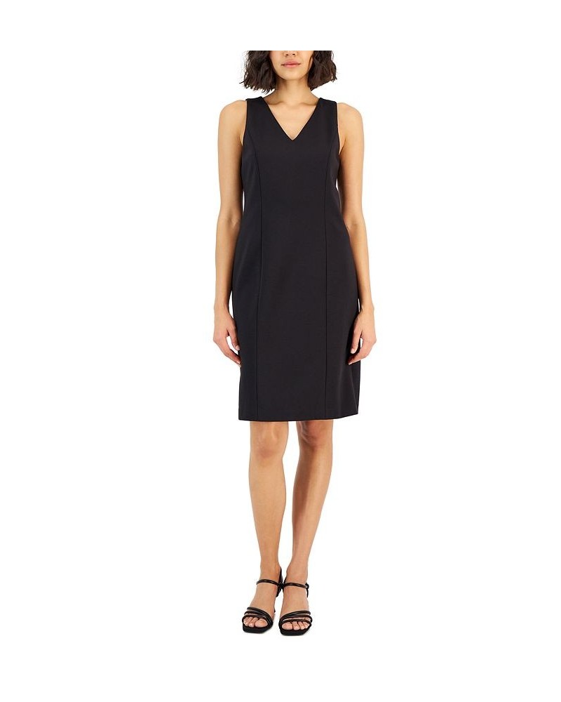 Women's Compression V-Neck Sheath Dress Anne Black $44.57 Dresses